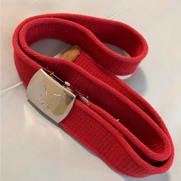 American Eagle Fabric Belt Small Red - Picture 2 of 5